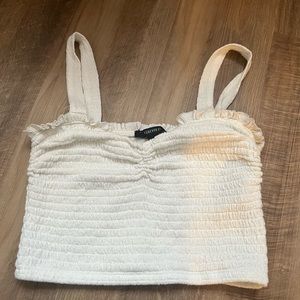Forever 21 white crop top in size small.
